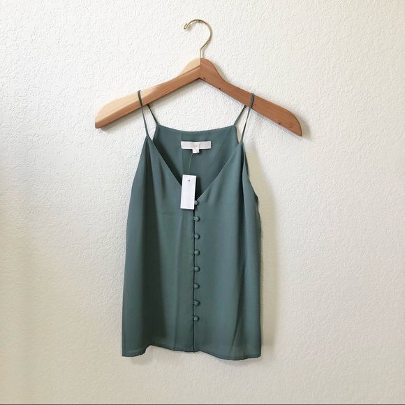 LOFT Tops - Loft Blue/Green Button Up Camisole